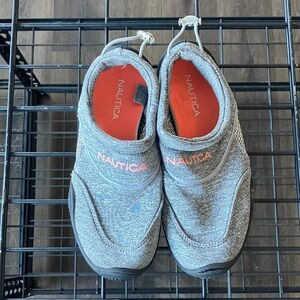 Nautica Gray and Red Slip-On Water Shoes